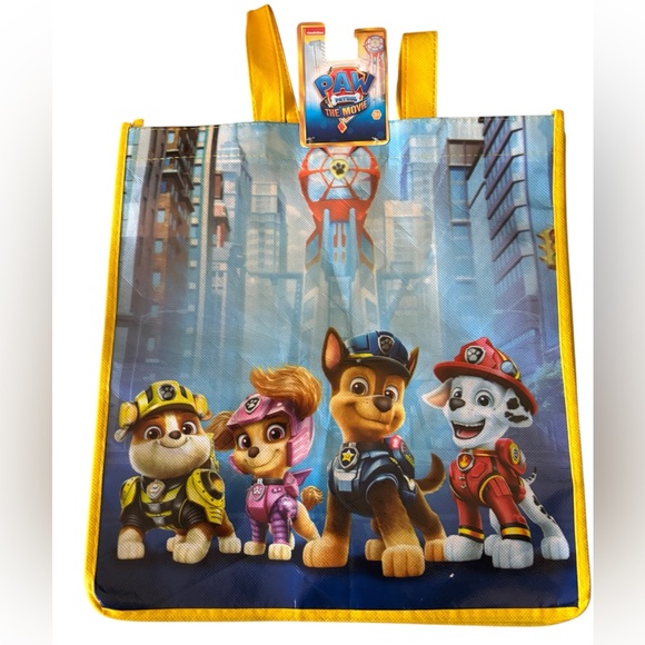 Paw Patrol Kids Toy Tote Bag - Yellow and Blue - Picture 1 of 1